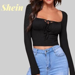 Shein Tie Crop Top